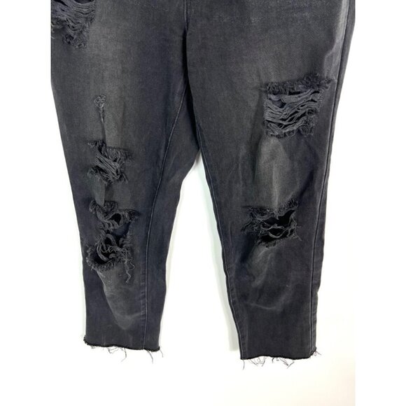 Pacsun high rise straight black cut off jeans - Picture 3 of 9